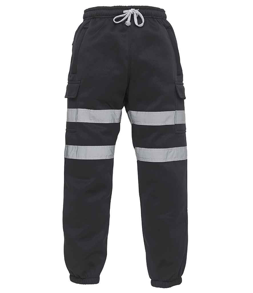 Yoko Hi-Vis Jog Pants - Black (YK034)