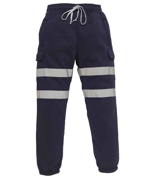 Yoko Hi-Vis Jog Pants - Navy (YK034)