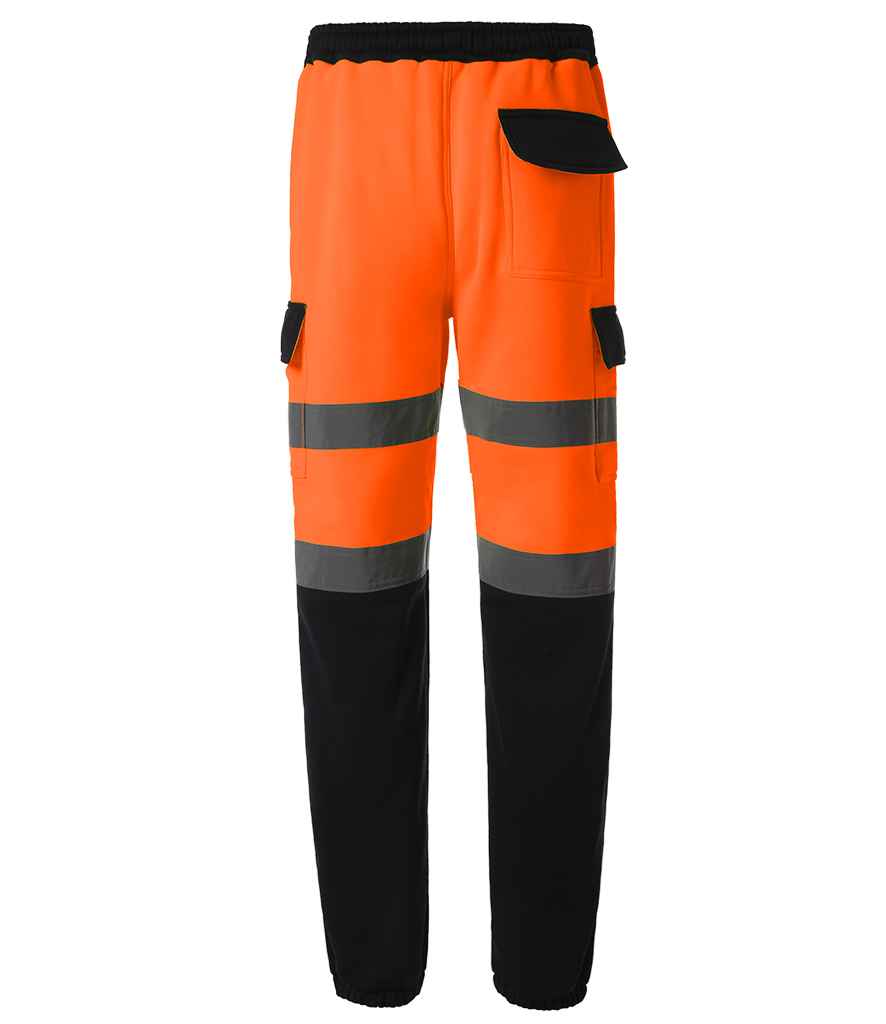 Yoko Hi-Vis Jog Pants - Orange/Navy (YK034)