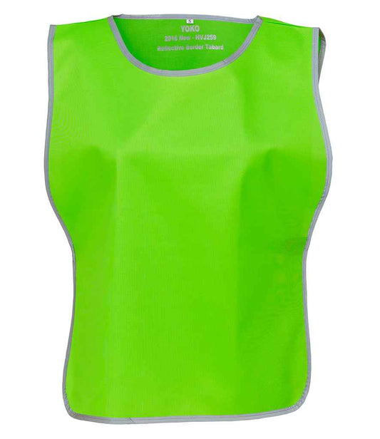 Yoko Hi-Vis Reflective Border Tabard - Lime Green (YK100)