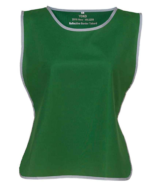 Yoko Hi-Vis Reflective Border Tabard - Paramedic Green (YK100)
