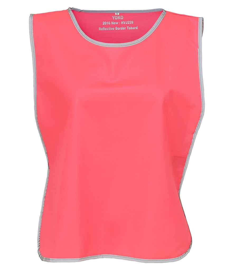 Yoko Hi-Vis Reflective Border Tabard - Pink (YK100)