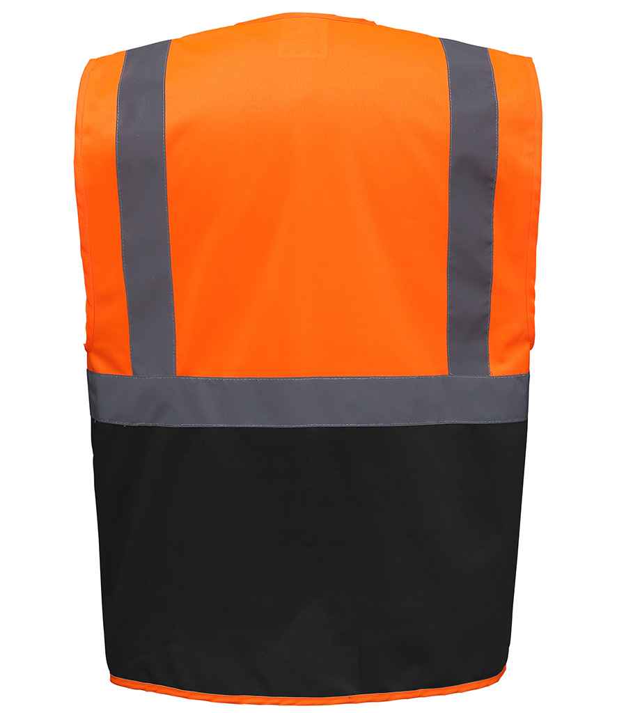 Yoko Executive Waistcoat - Orange/Black (YK103)