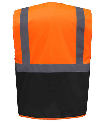 Yoko Executive Waistcoat - Orange/Black (YK103)