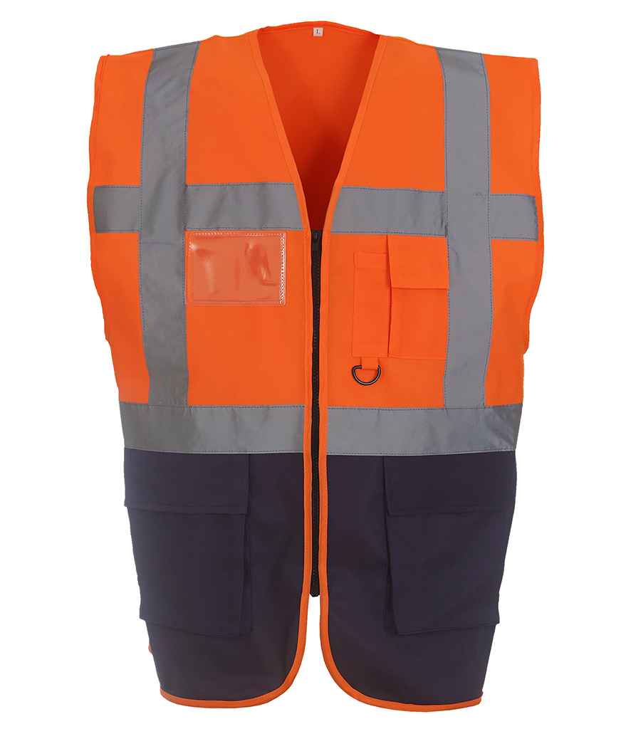 Yoko Executive Waistcoat - Orange/Black (YK103)