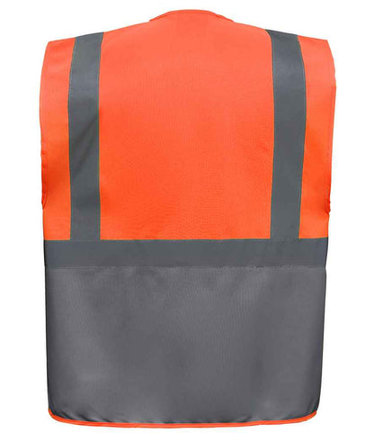 Yoko Executive Waistcoat - Orange/Grey (YK103)