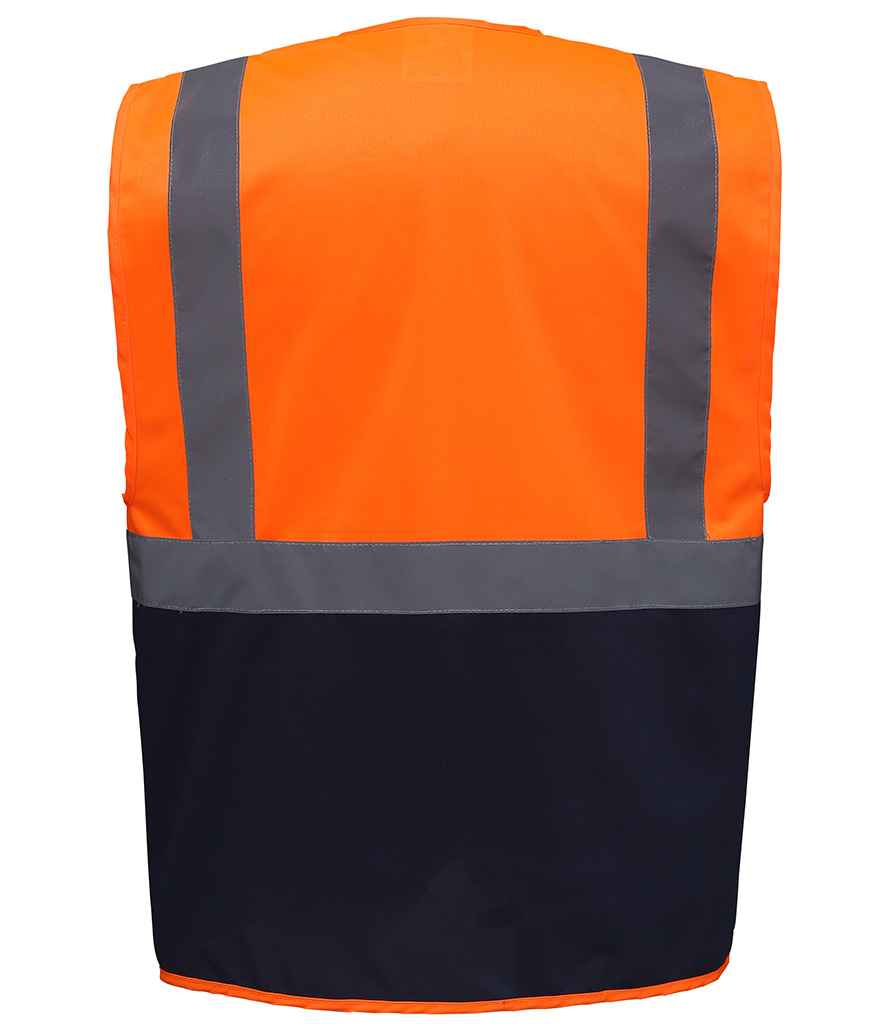 Yoko Executive Waistcoat - Orange/Navy (YK103)