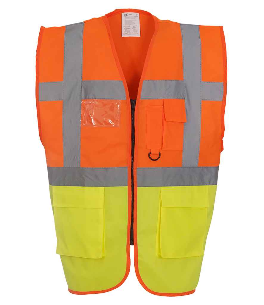 Yoko Executive Waistcoat - Orange/Yellow (YK103)