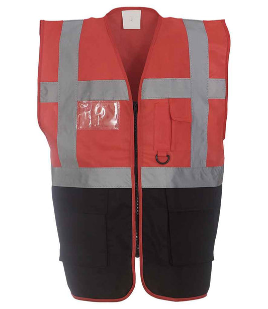 Yoko Executive Waistcoat - Red/Black (YK103)