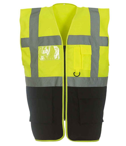 Yoko Executive Waistcoat - Yellow/Black (YK103)