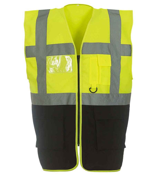 Yoko Executive Waistcoat - Yellow/Black (YK103)
