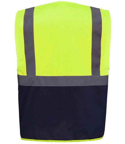 Yoko Executive Waistcoat - Yellow/Navy (YK103)