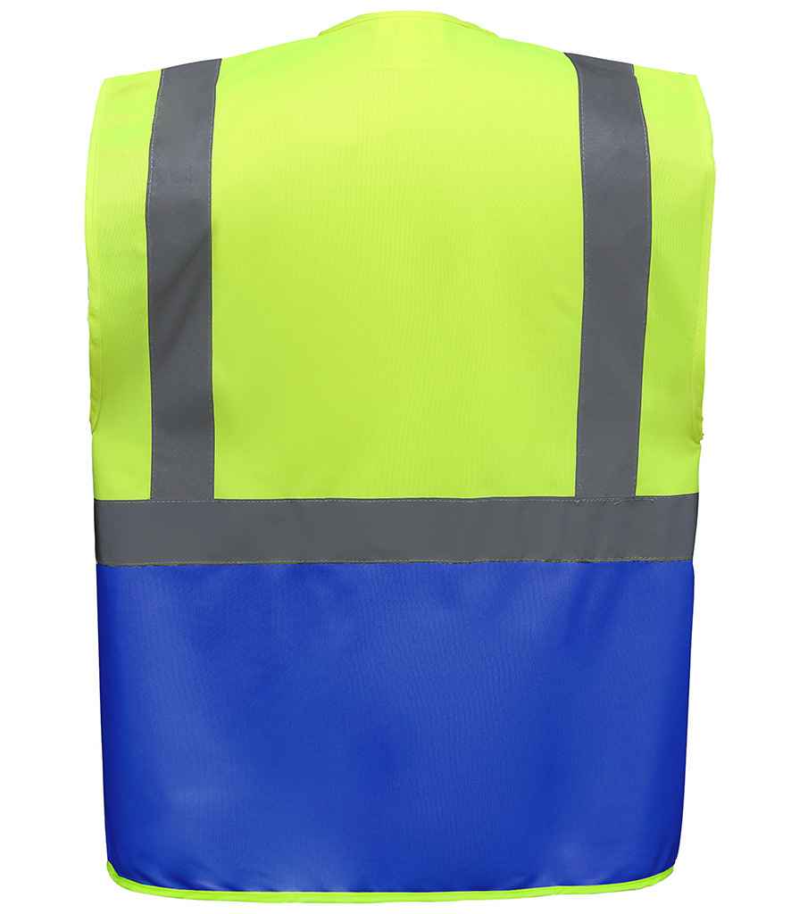 Yoko Executive Waistcoat - Yellow/Royal Blue (YK103)