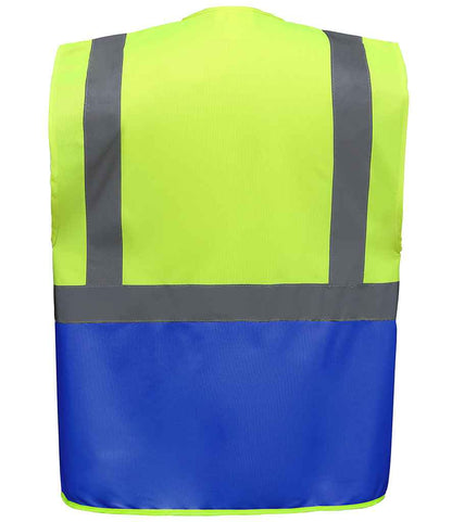 Yoko Executive Waistcoat - Yellow/Royal Blue (YK103)