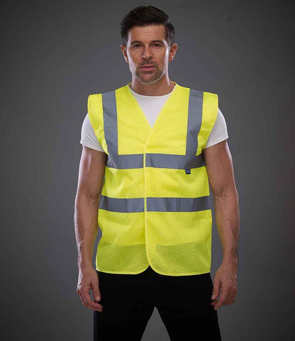 Yoko Top Cool Open Mesh Waistcoat - Yellow (YK104)