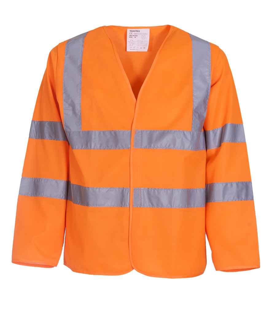 Yoko Hi-Vis Long Sleeve Jacket - Orange (YK105)