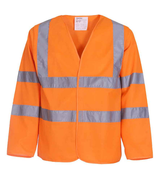 Yoko Hi-Vis Long Sleeve Jacket - Orange (YK105)