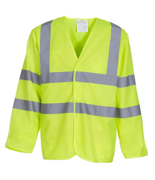 Yoko Hi-Vis Long Sleeve Jacket - Yellow (YK105)