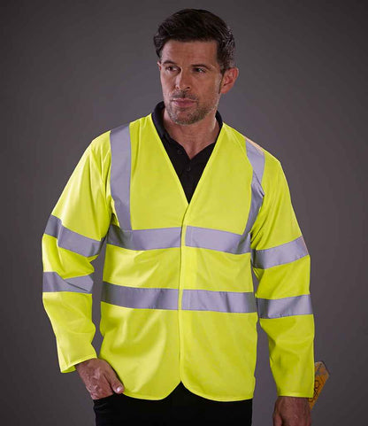 Yoko Hi-Vis Long Sleeve Jacket - Yellow (YK105)