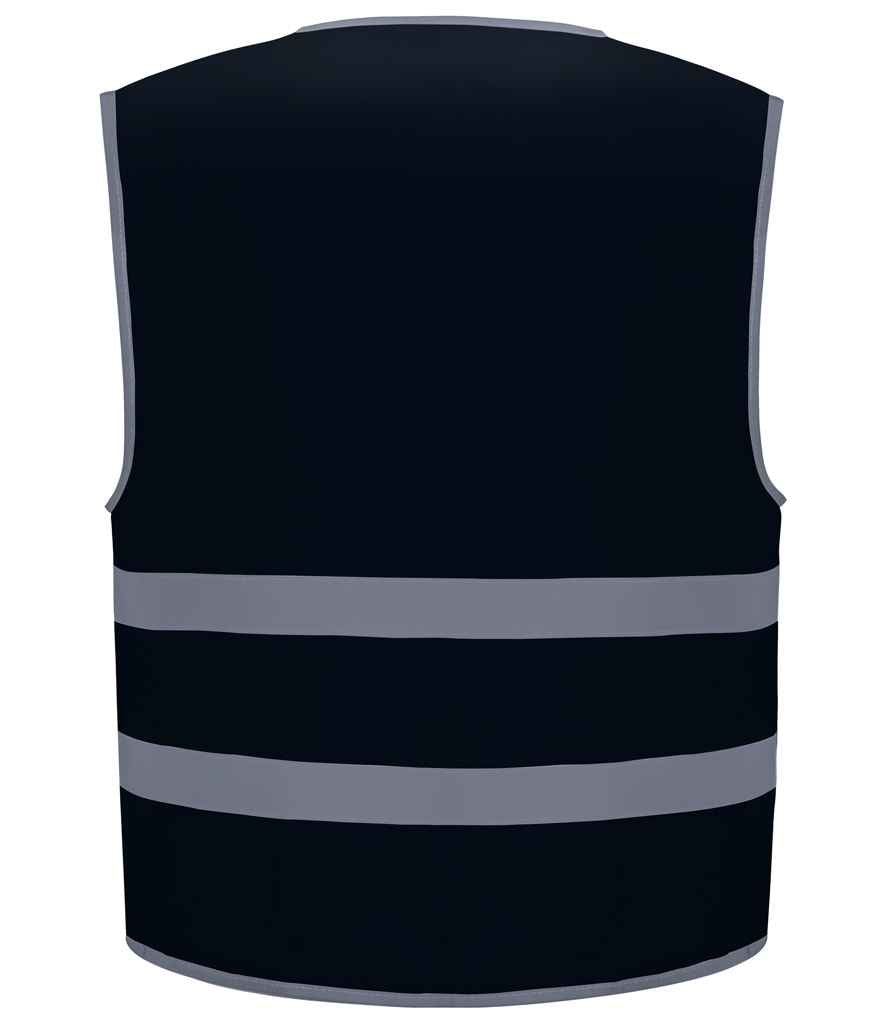 Yoko Kids Hi-Vis Two Band Waistcoat - Navy (YK106B)