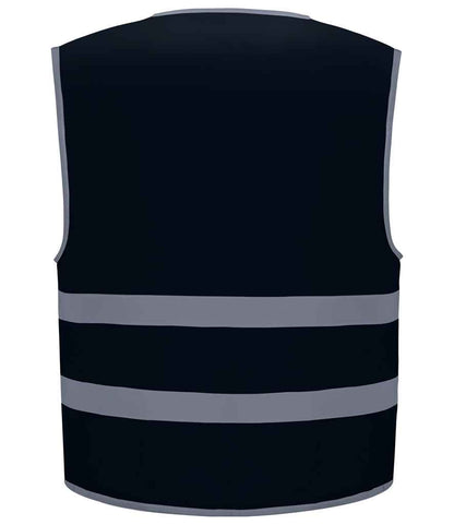 Yoko Kids Hi-Vis Two Band Waistcoat - Navy (YK106B)