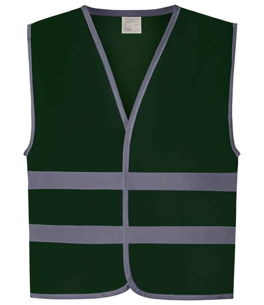 Yoko Kids Hi-Vis Two Band Waistcoat - Paramedic Green (YK106B)