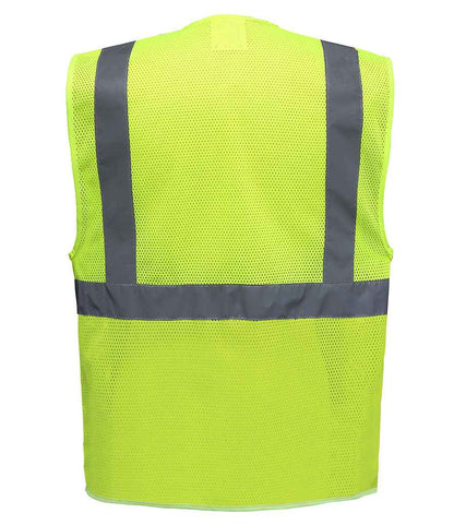 Yoko Hi-Vis Top Cool Open Mesh Executive Waistcoat - Yellow (YK107)