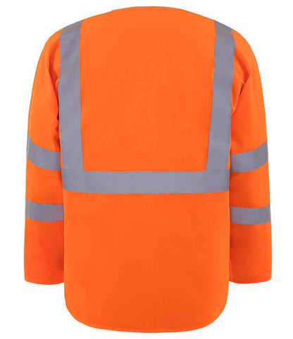 Yoko Hi-Vis Executive Long Sleeve Waistcoat - Orange (YK108)