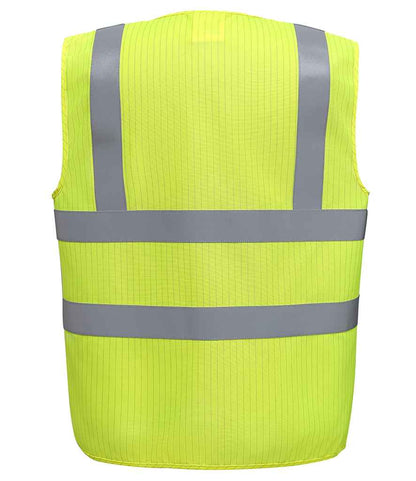 Yoko Hi-Vis Anti-Static Flame Retardant Waistcoat - Yellow (YK110)