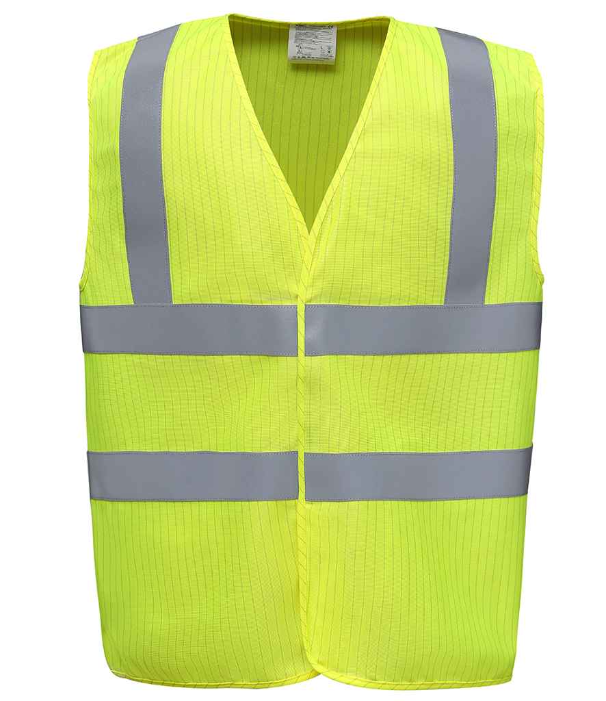 Yoko Hi-Vis Anti-Static Flame Retardant Waistcoat - Yellow (YK110)