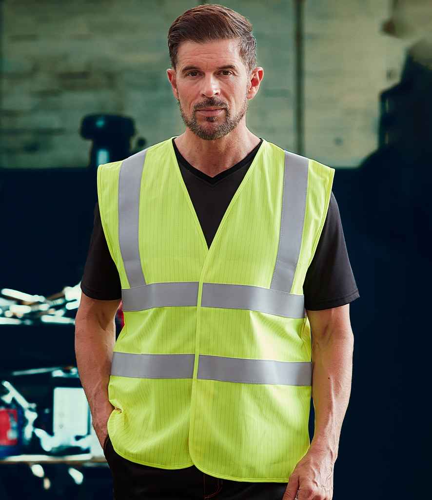 Yoko Hi-Vis Anti-Static Flame Retardant Waistcoat - Yellow (YK110)