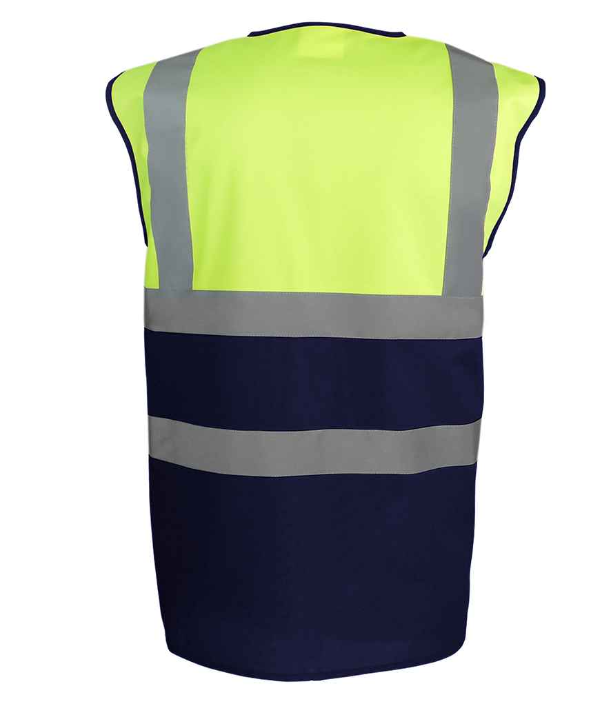 Yoko Two Tone Waistcoat - Yellow/Navy (YK111)