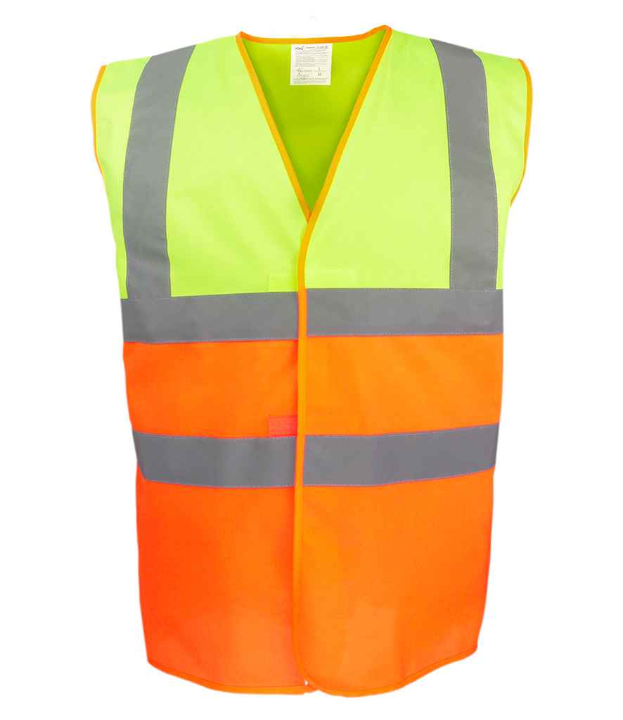 Yoko Two Tone Waistcoat - Yellow/Orange (YK111)