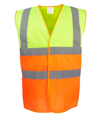 Yoko Two Tone Waistcoat - Yellow/Orange (YK111)