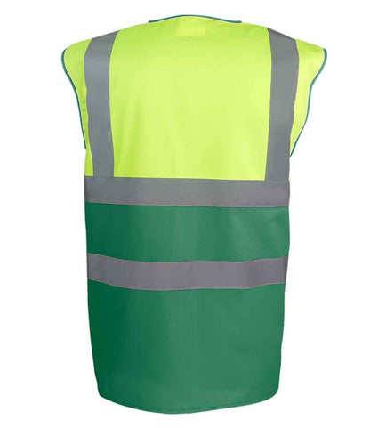 Yoko Two Tone Waistcoat - Yellow/Paramedic Green (YK111)