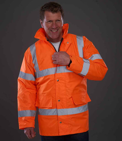 Yoko Hi-Vis Classic Motorway Jacket - Orange (YK202)