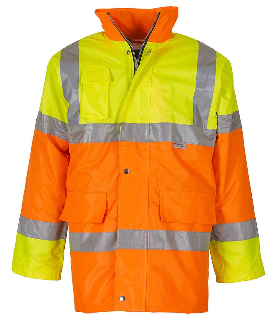 Yoko Hi-Vis Contrast Jacket - Yellow/Orange (YK205)