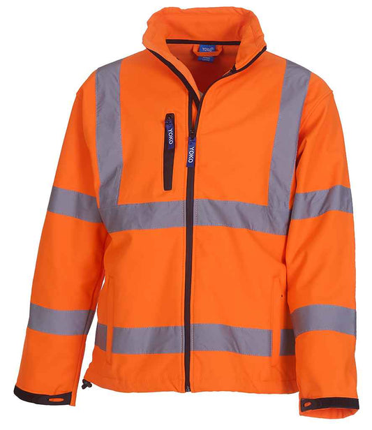 Yoko Hi-Vis Soft Shell Jacket - Orange (YK206)