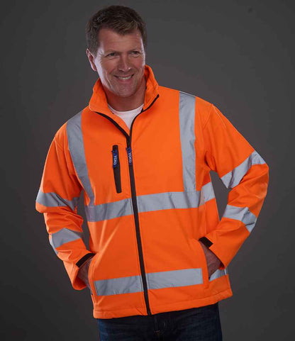 Yoko Hi-Vis Soft Shell Jacket - Orange (YK206)
