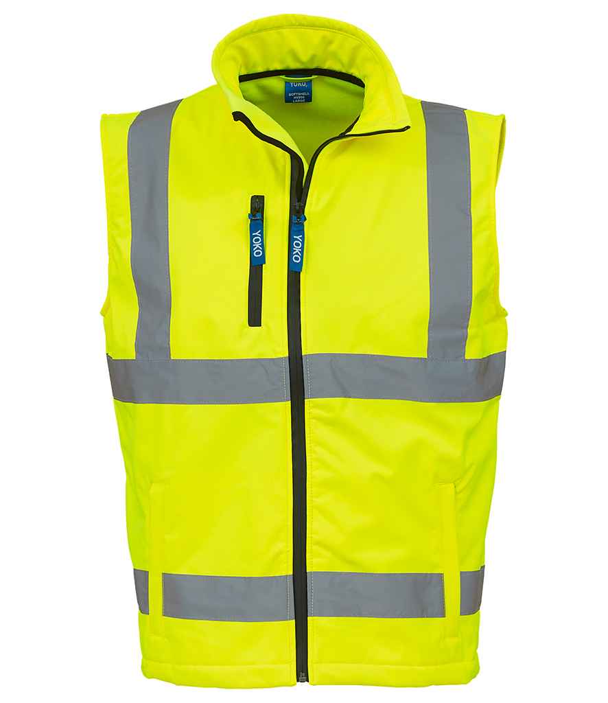 Yoko Hi-Vis Soft Shell Gilet - Yellow (YK207)