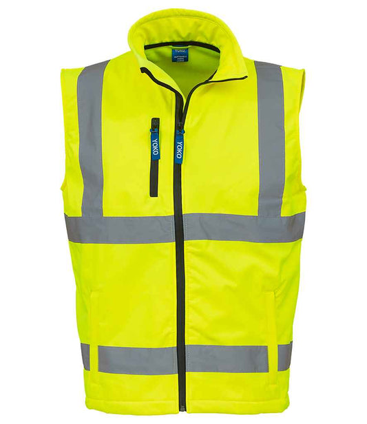 Yoko Hi-Vis Soft Shell Gilet - Yellow (YK207)