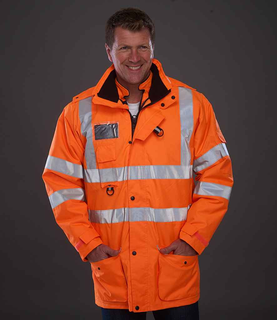 Yoko Hi-Vis Multi-Function 7-in-1 Jacket - Orange (YK209)