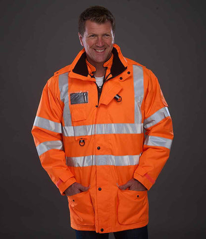Yoko Hi-Vis Multi-Function 7-in-1 Jacket - Orange (YK209)