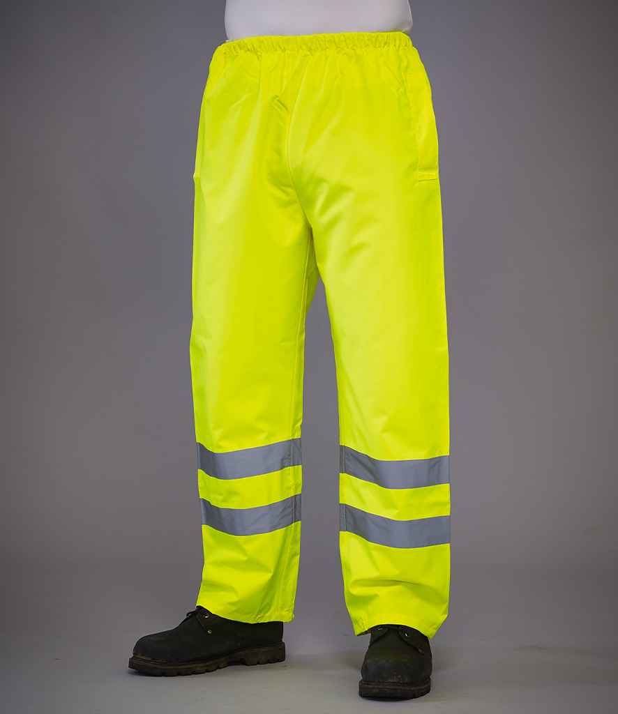 Yoko Hi-Vis Waterproof Overtrousers - Yellow (YK210)