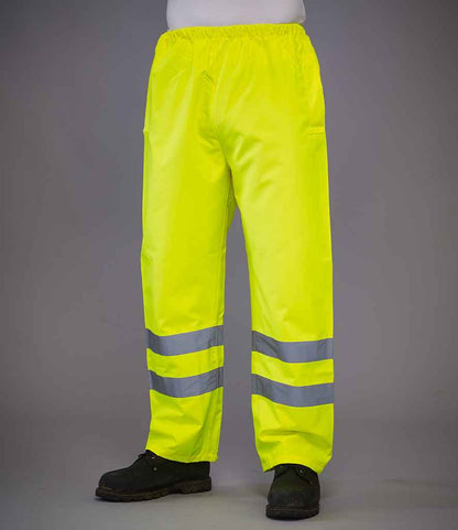 Yoko Hi-Vis Waterproof Overtrousers - Yellow (YK210)
