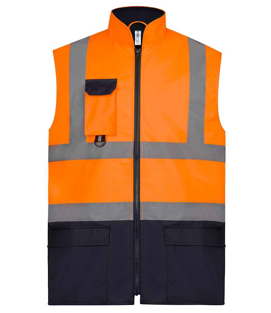 Yoko Two Tone Bodywarmer - Orange/Navy (YK215)