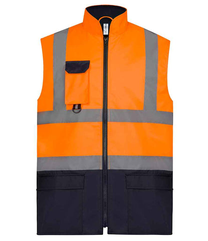 Yoko Two Tone Bodywarmer - Orange/Navy (YK215)