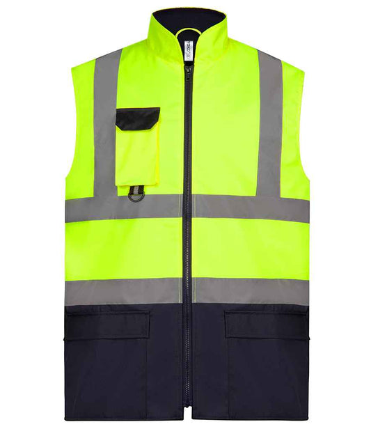 Yoko Two Tone Bodywarmer - Yellow/Navy (YK215)
