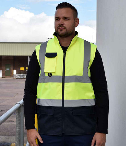 Yoko Two Tone Bodywarmer - Yellow/Navy (YK215)