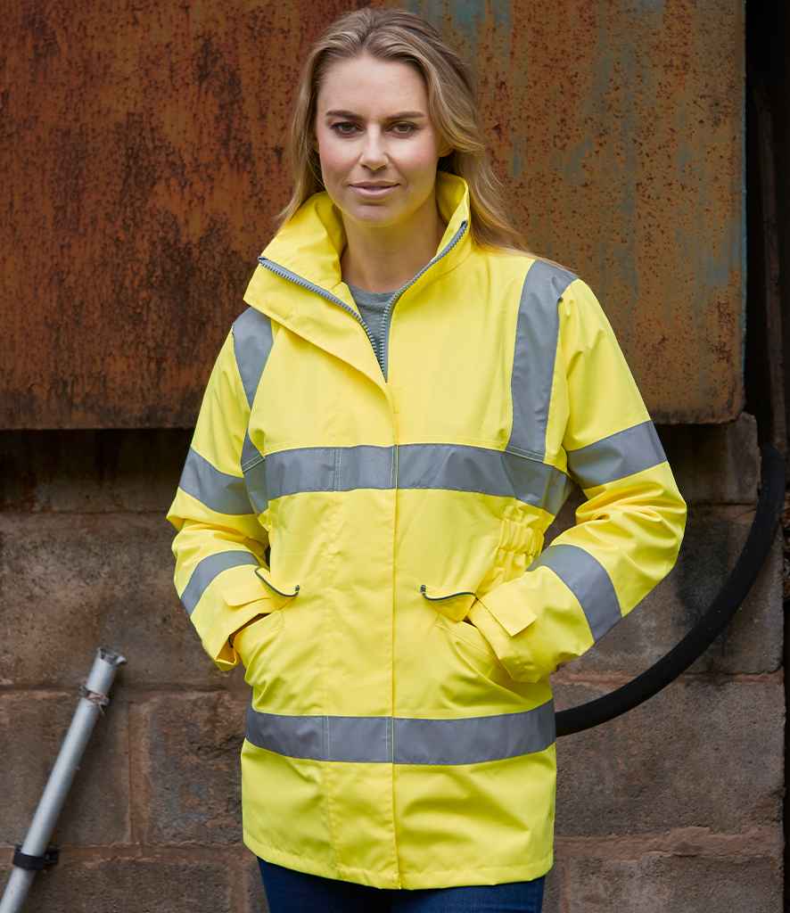 Yoko Ladies Hi-Vis Executive Jacket - Yellow (YK218)